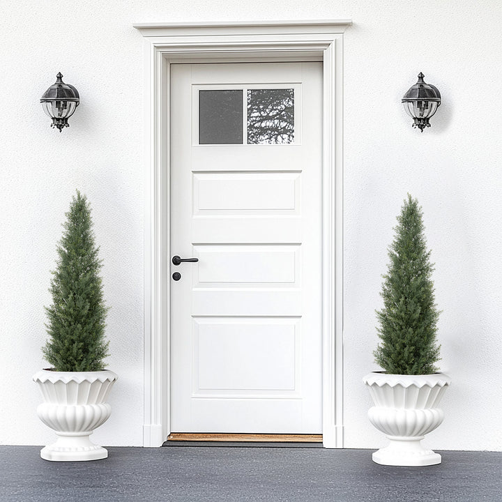 3ft/4ft/5ft UV Resistant Artificial Topiary Trees Outdoor, 60in Faux Cedar Tree with Full & Realistic Leaves, Fake Cypress Tree for Front Door Proch Patio Deck Balcony Yard Decor