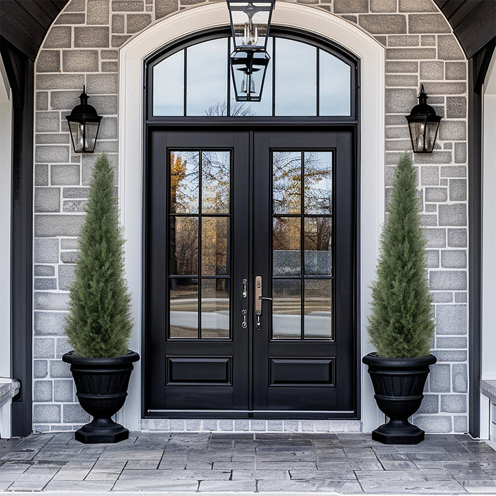 3ft/4ft/5ft UV Resistant Artificial Topiary Trees Outdoor, 60in Faux Cedar Tree with Full & Realistic Leaves, Fake Cypress Tree for Front Door Proch Patio Deck Balcony Yard Decor