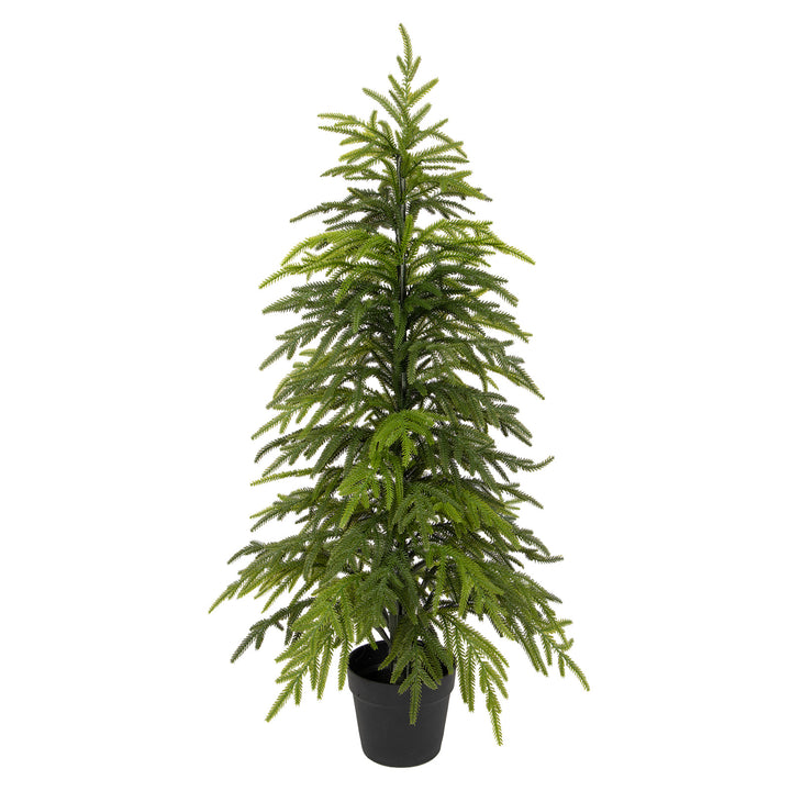 3ft/4ft /5ft Norfolk Pine Christmas Tree, 36in/48in/50in Real Touch Faux Norfolk Pine Tree with Clearly Textured Leaves, Sturdy Artificial Pine Tree for Porch Patio Outdoor Decor