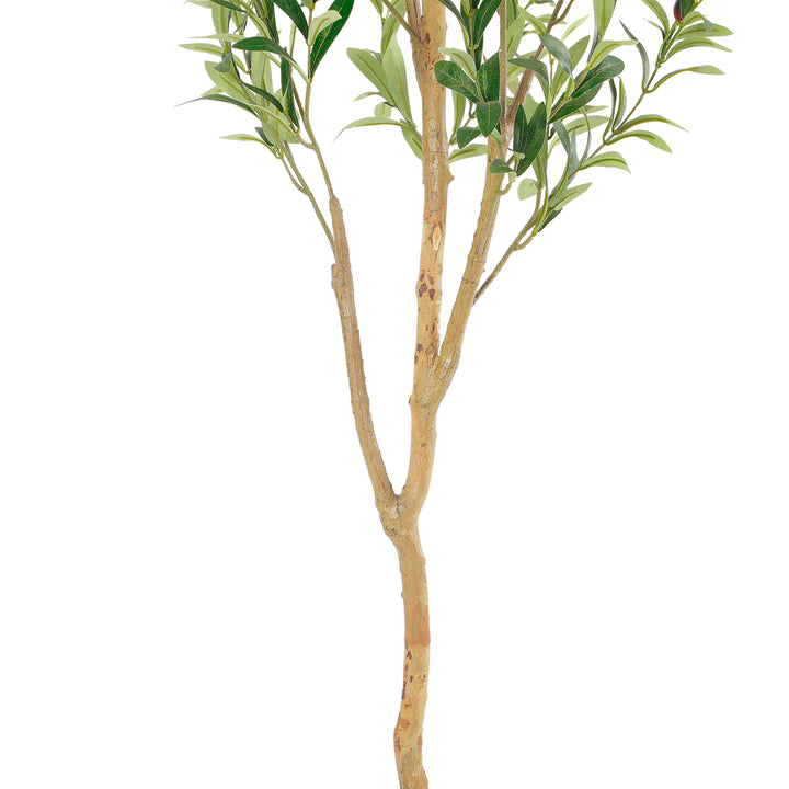 4ft/5ft/6ft/7ft Faux Olive Tree,Olive Trees Artificial Indoor with Natural Wood Trunk and Realistic Leaves and Fruits. 7 Feet(84in) Fake Olive Tree for Home House Office Décor.