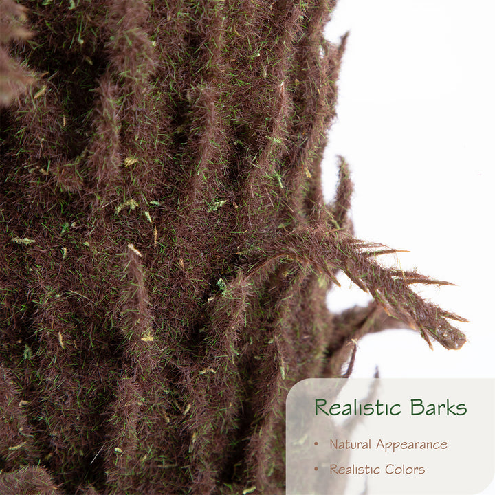 2ft/3ft/4ft UV Resistant Faux Sago Palm Tree with Natural & Lifelike Bark, Super Full Artificial Cycad Tree with Realistic Leaves for Home Office Patio Porch Front Door Decor.