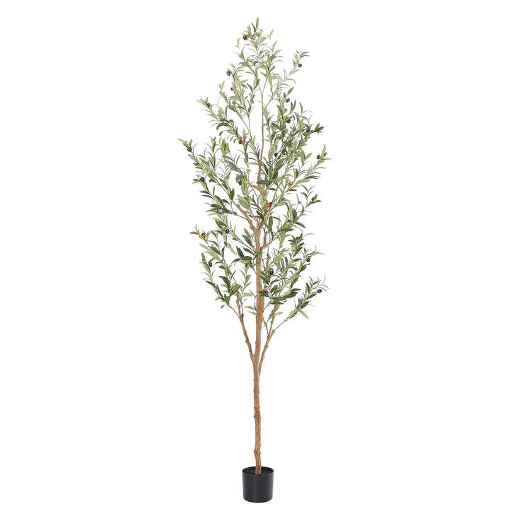 4ft/5ft/6ft/7ft Faux Olive Tree,Olive Trees Artificial Indoor with Natural Wood Trunk and Realistic Leaves and Fruits. 7 Feet(84in) Fake Olive Tree for Home House Office Décor.