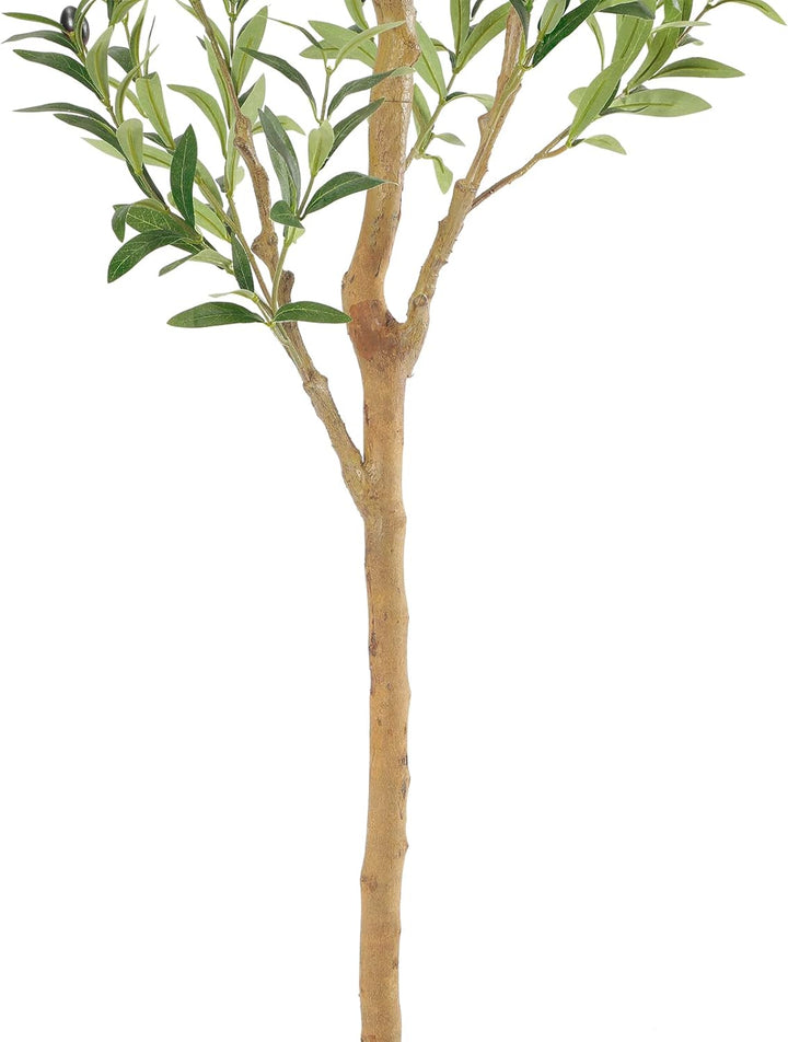 4ft/5ft/6ft/7ft Faux Olive Tree,Olive Trees Artificial Indoor with Natural Wood Trunk and Realistic Leaves and Fruits. 7 Feet(84in) Fake Olive Tree for Home House Office Décor.