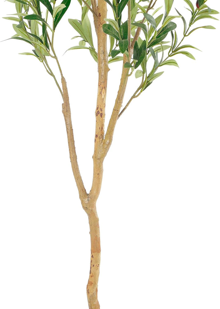 4ft/5ft/6ft/7ft Faux Olive Tree,Olive Trees Artificial Indoor with Natural Wood Trunk and Realistic Leaves and Fruits. 7 Feet(84in) Fake Olive Tree for Home House Office Décor.
