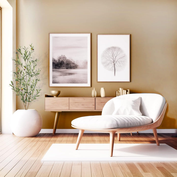 4ft/5ft/6ft/7ft Faux Olive Tree,Olive Trees Artificial Indoor with Natural Wood Trunk and Realistic Leaves and Fruits. 7 Feet(84in) Fake Olive Tree for Home House Office Décor.