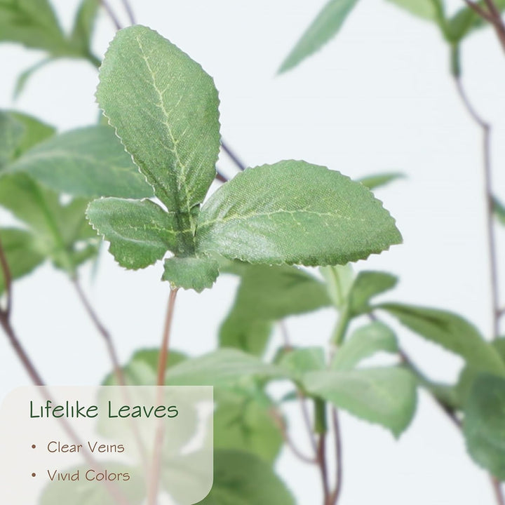 6ft/7ft Faux Quince Leaf Tree with Lifelike Leaves & Realistic Trunks, 72in Artificial Quince Leaf Tree for Garden, Home, Office, Porch, Balcony,Living Room Decor.